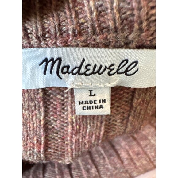 Madewell mockneck cropped brown women’s sweater large - Picture 5 of 8